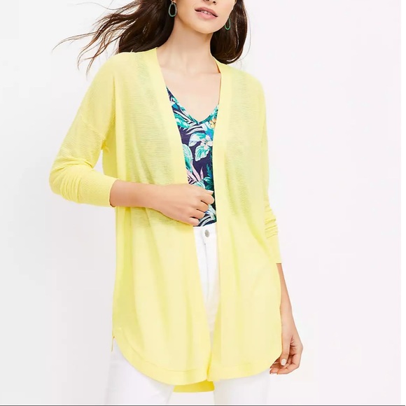 LOFT Sweaters - LOFT Shirttail Open Cardigan